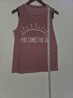 Tank Top - Dusty Rose "Here Comes The Sun"